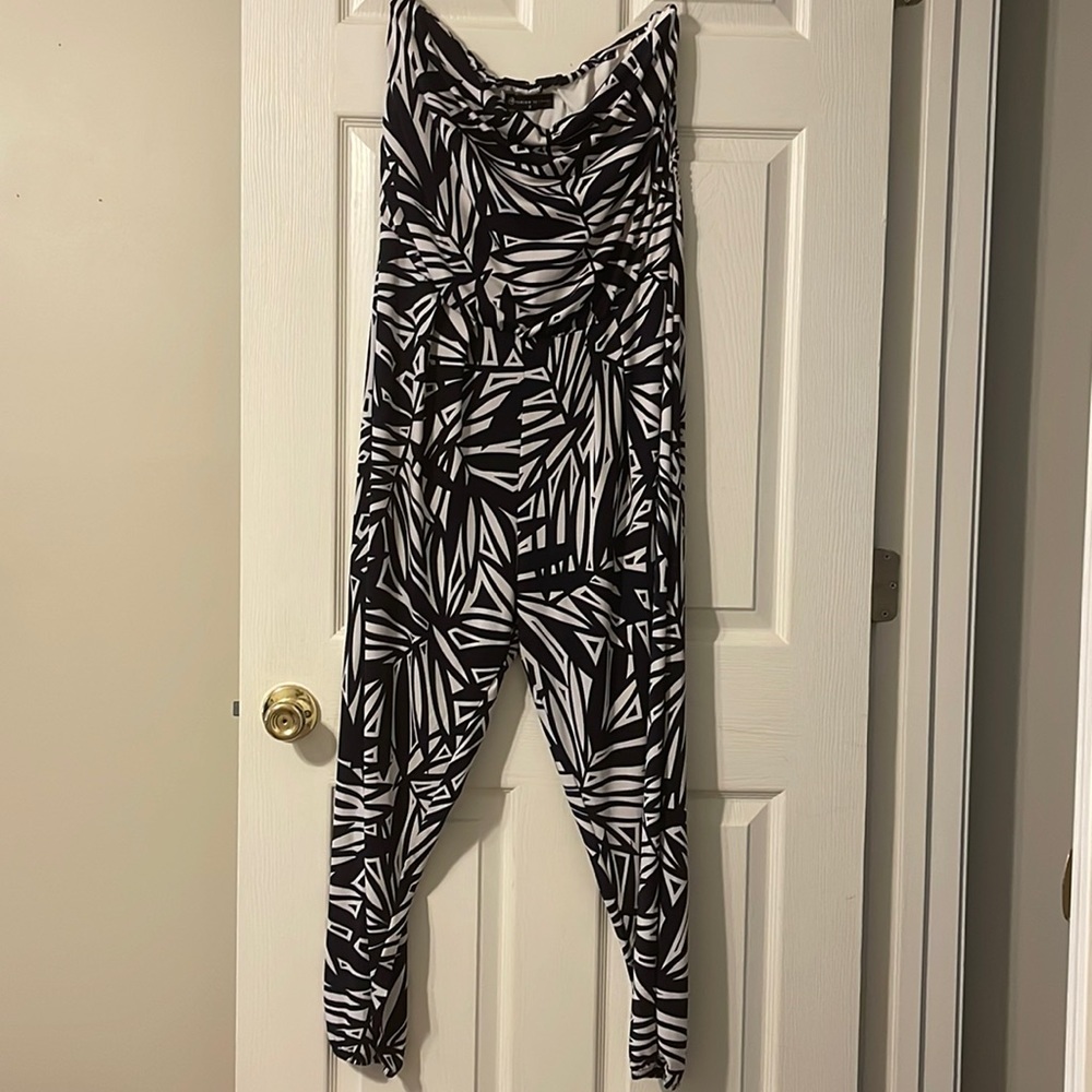 Beautiful Navy and white plus size summer tube top romper